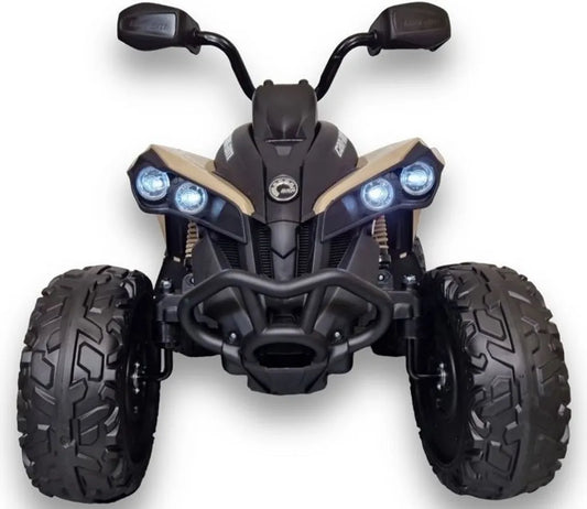 FINOOS Kinderquad Kinder Elektro-Quad, CAM-AM RENEGADE 24V Elektroauto Kinderfahrzeug für Kinder Khaki