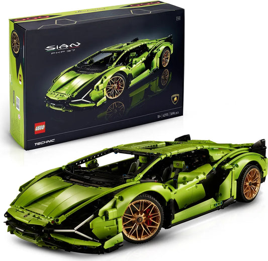 LEGO Technic Lamborghini Sián FKP 37 Rennauto, Modellbausatz für Erwachsene, Geschenkidee zum Geburtstag für Männer oder Frauen