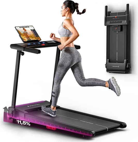 Sportstech Laufband sProRun - 12 km/h Treadmill - 9% manuelle Steigung